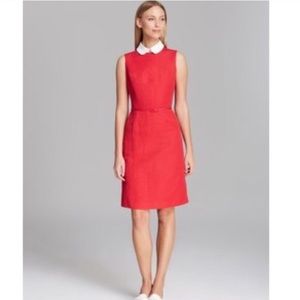 Tory Burch Red Kimberly Dress Detachable collar 4